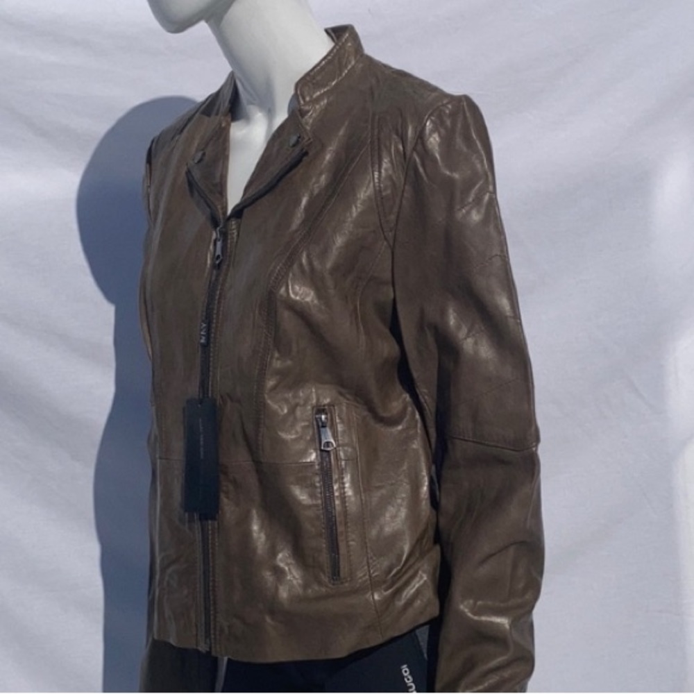 Marc New York Andrew Marc Leather Jacket Womens Size Large Moto